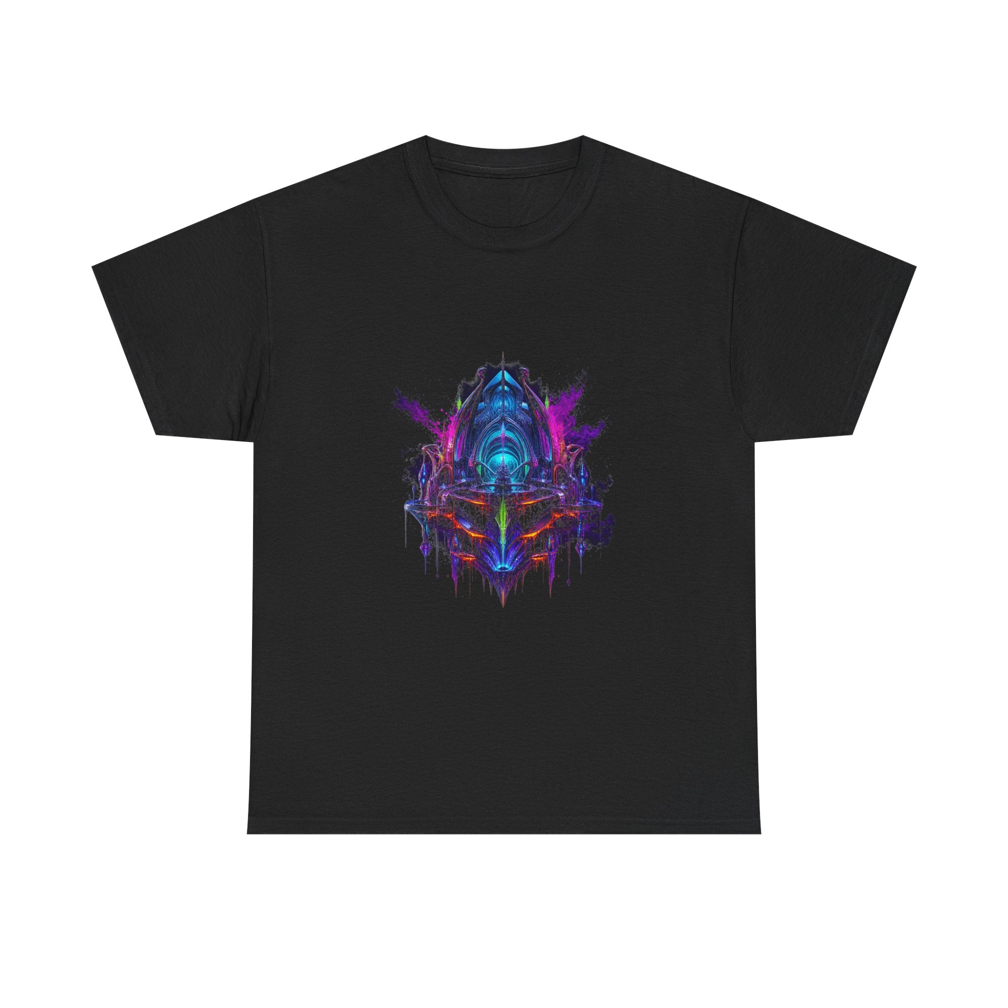 Prismatic Reliquary KOSVYRE graphic tee product mockup, front view