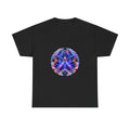 Cyan Monolith Choir KOSVYRE graphic tee product mockup, front view