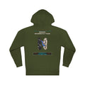 Memory Incorrectly Filed graphic hoodie by KOSVYRE in Army, back artwork view