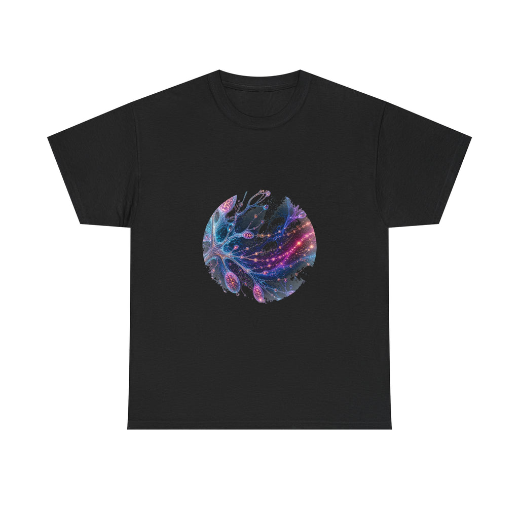 Pollen Signal Relay KOSVYRE graphic tee product mockup, front view