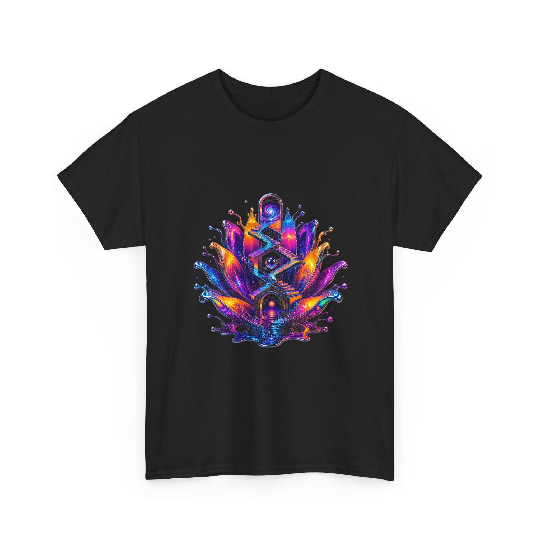 Liquid Staircase Bloom — Psychedelic Graphic Tee