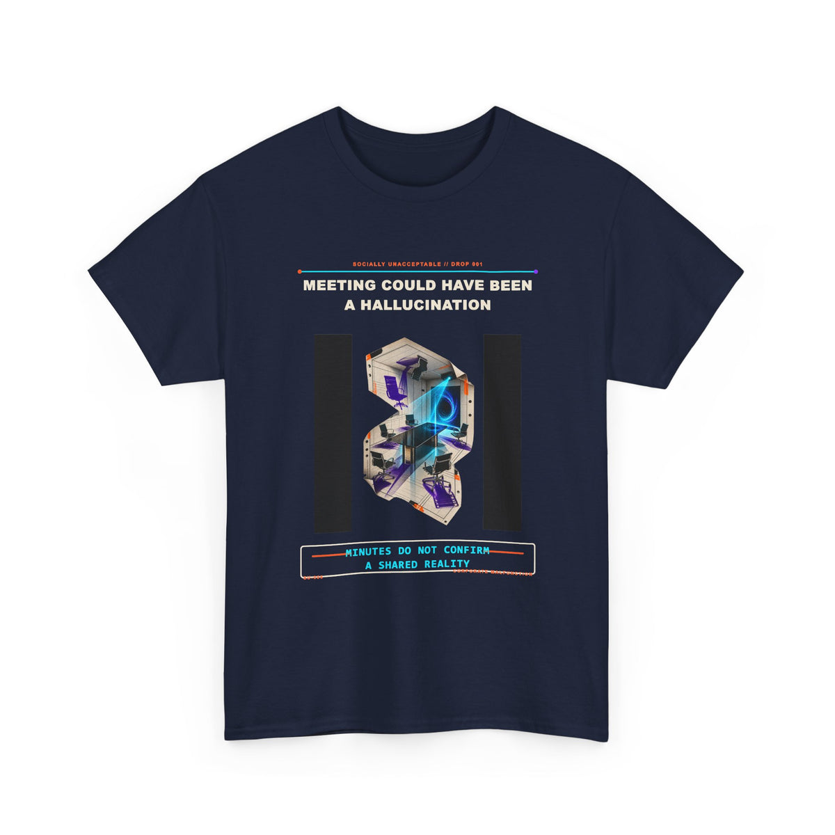 Meeting Could Have Been a Hallucination graphic tee by KOSVYRE, additional product view 8