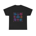 Neon Fossil Choir KOSVYRE graphic tee product mockup, front view