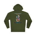 Division of Recursive Complaints graphic hoodie by KOSVYRE in Army, back artwork view