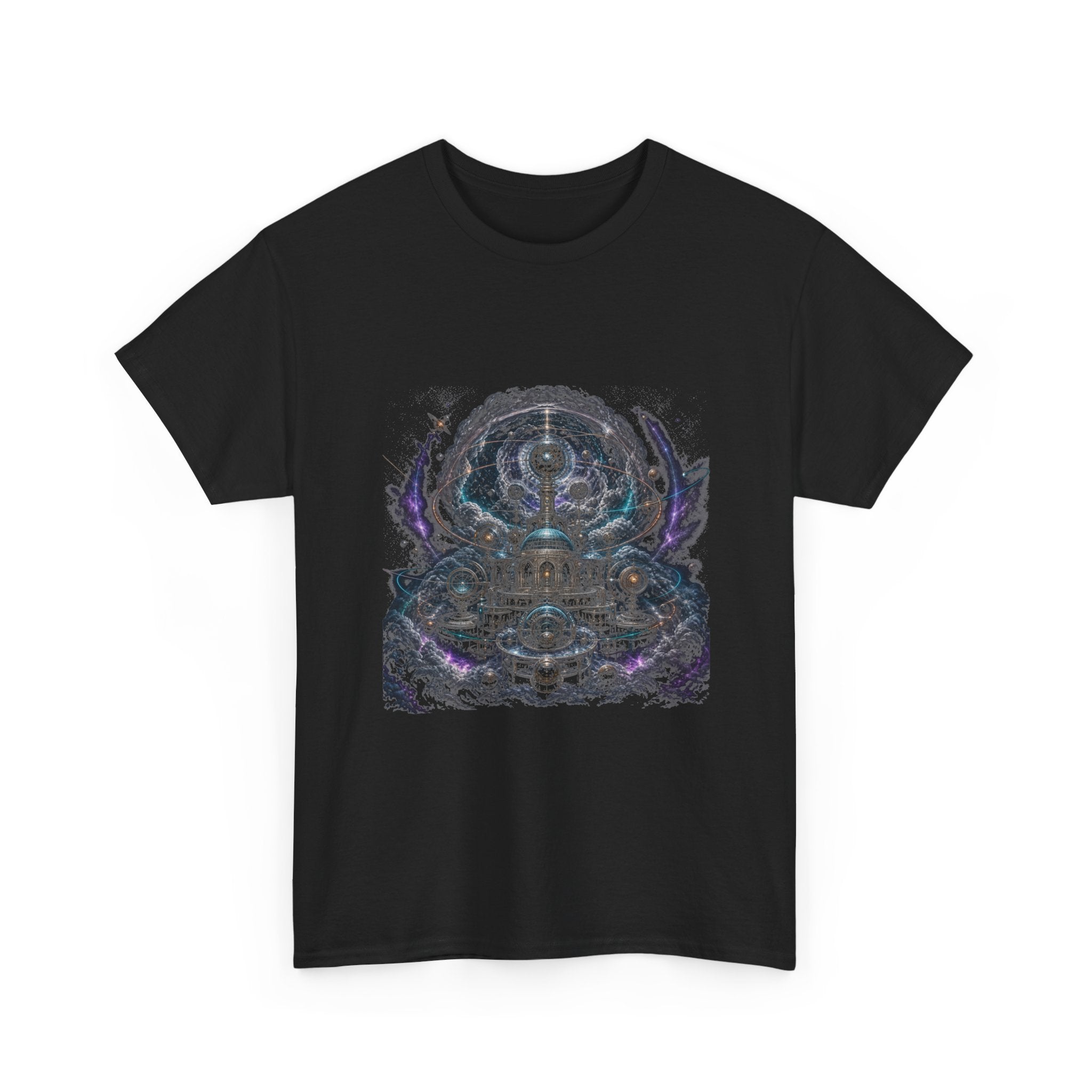 Mercury Weather Station KOSVYRE graphic tee product mockup, alternate front view