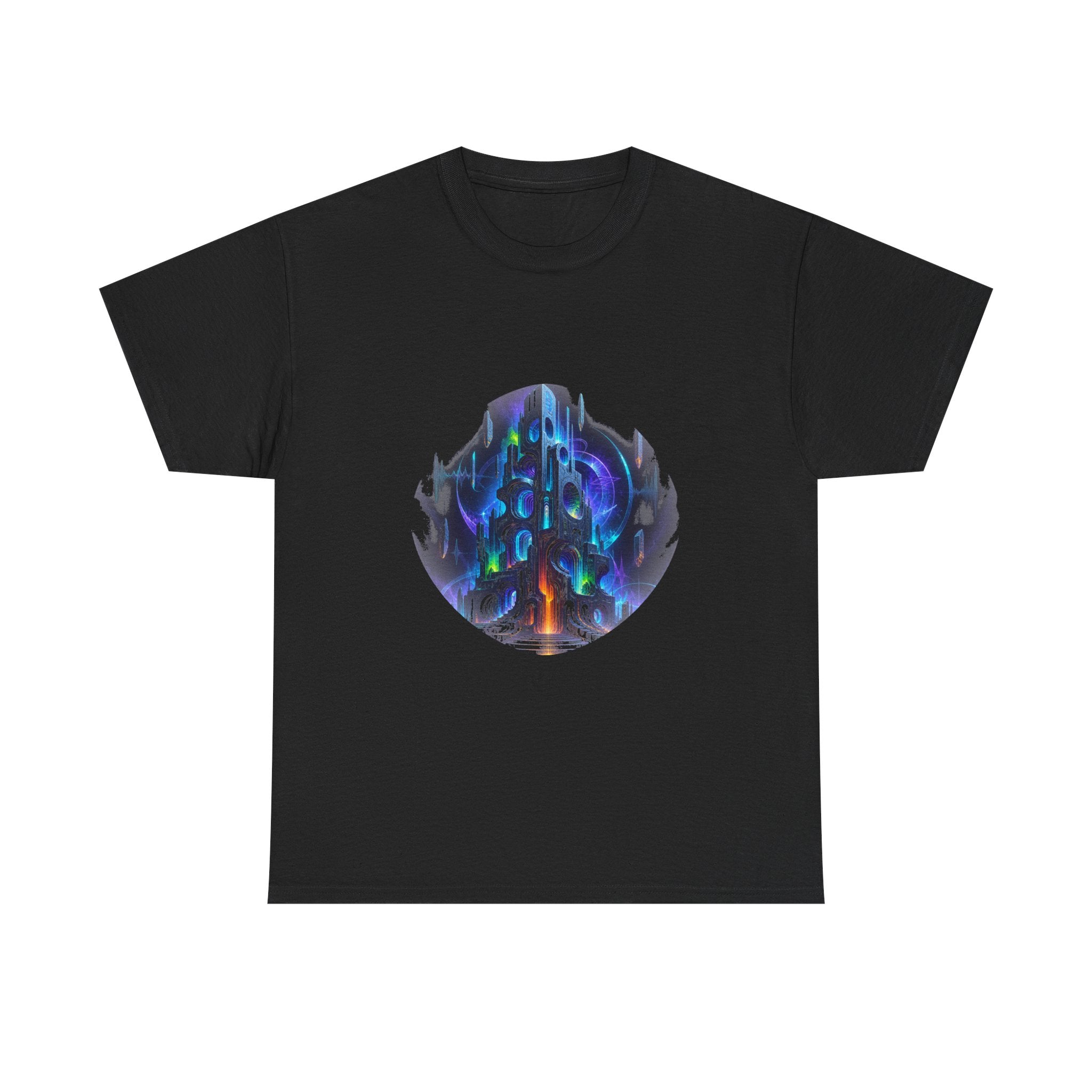Polyphonic Monolith KOSVYRE graphic tee product mockup, front view