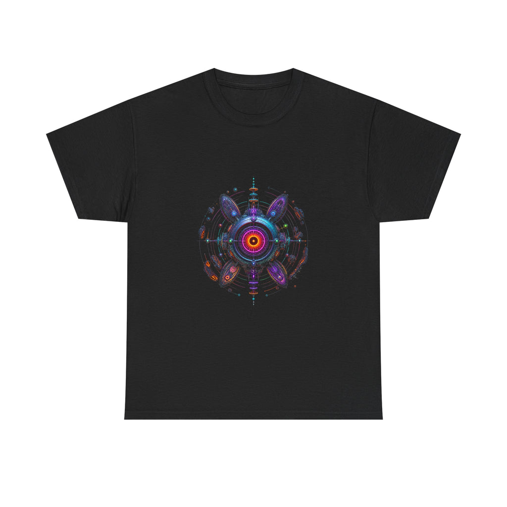 Deep Space Dialtone KOSVYRE graphic tee product mockup, front view