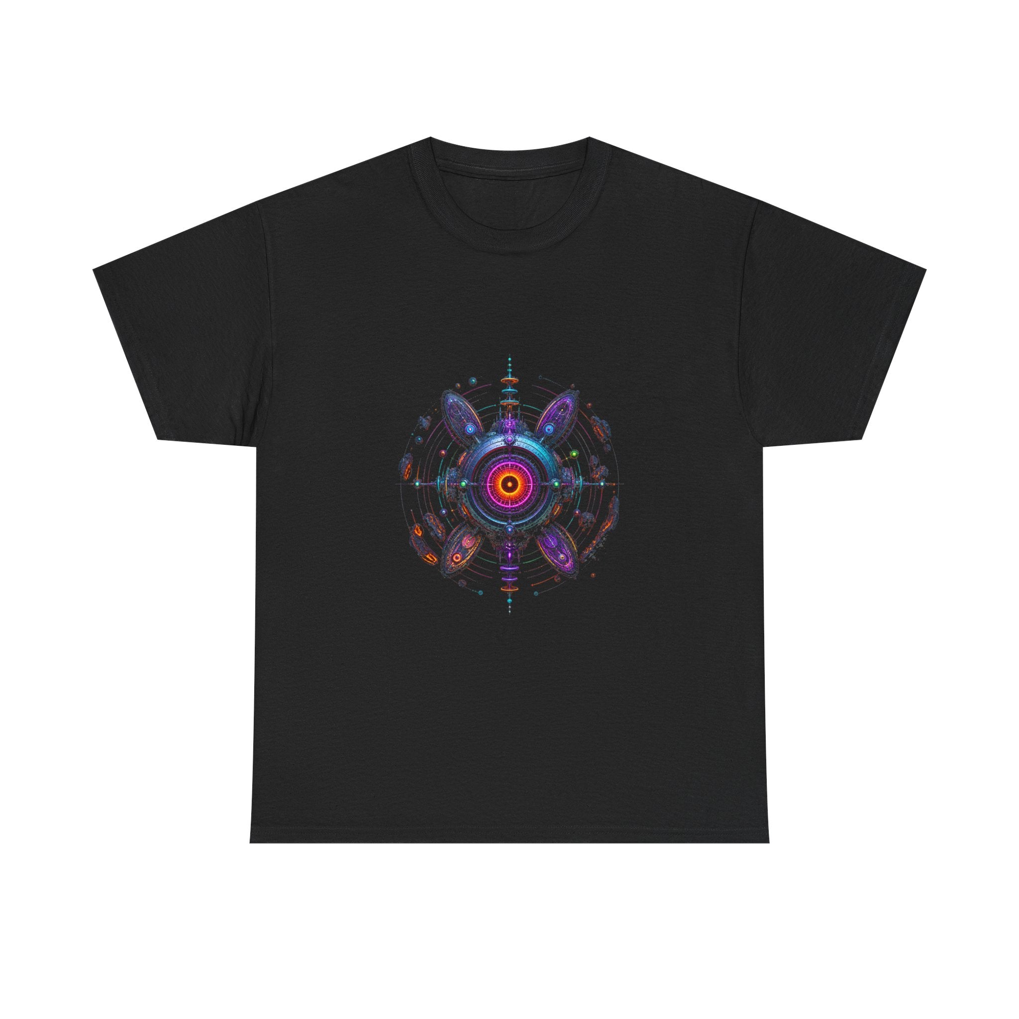 Deep Space Dialtone KOSVYRE graphic tee product mockup, front view