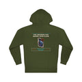 The Universe Has Denied Your Claim graphic hoodie by KOSVYRE in Army, back artwork view