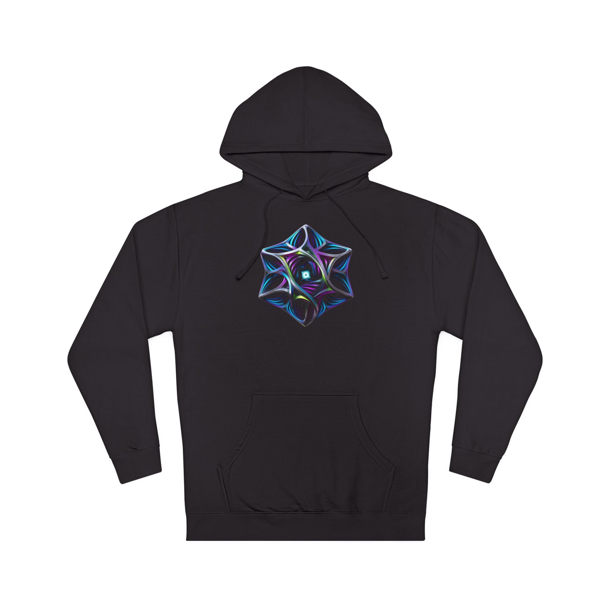 Geometry That Breathes KOSVYRE hoodie product mockup, front view