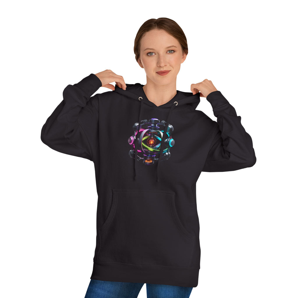 Impossible Engine KOSVYRE hoodie product mockup, detail view