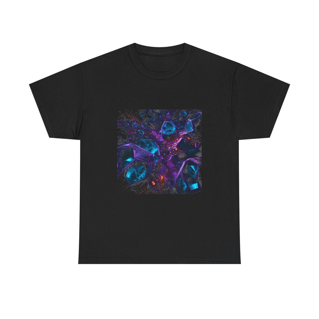 Hollow Lantern Tectonics KOSVYRE graphic tee product mockup, front view