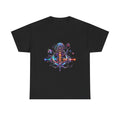 Chromatic Relay KOSVYRE graphic tee product mockup, front view