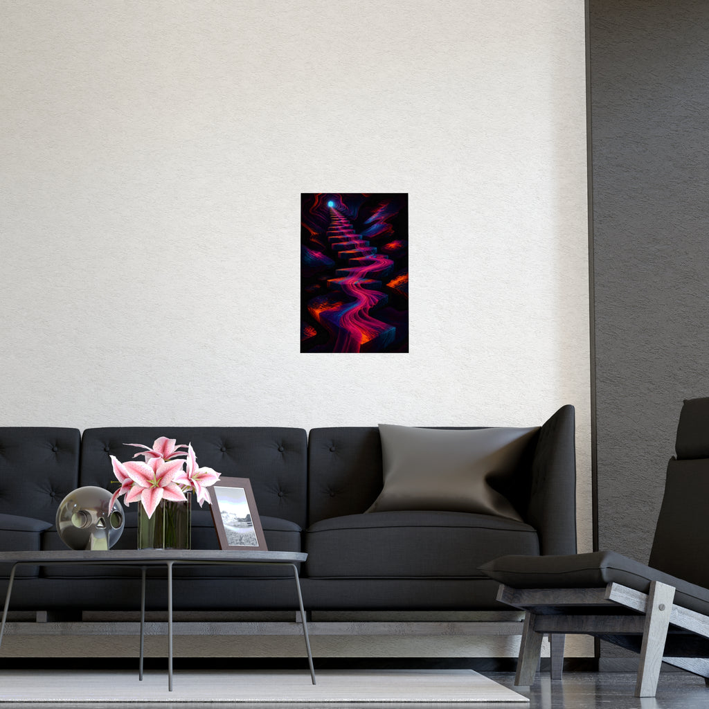 Velvet Signal Stair — Poster