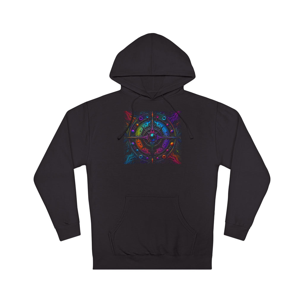 Ferrofluid Dream Compass KOSVYRE hoodie product mockup, front view