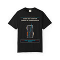 Stars May Contain Traces of Consequence graphic tee by KOSVYRE in Black, front artwork view