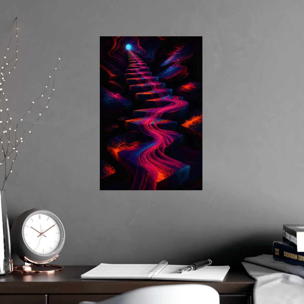 Velvet Signal Stair — Poster