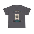 Small Talk Containment Failure graphic tee by KOSVYRE in Charcoal, front artwork view