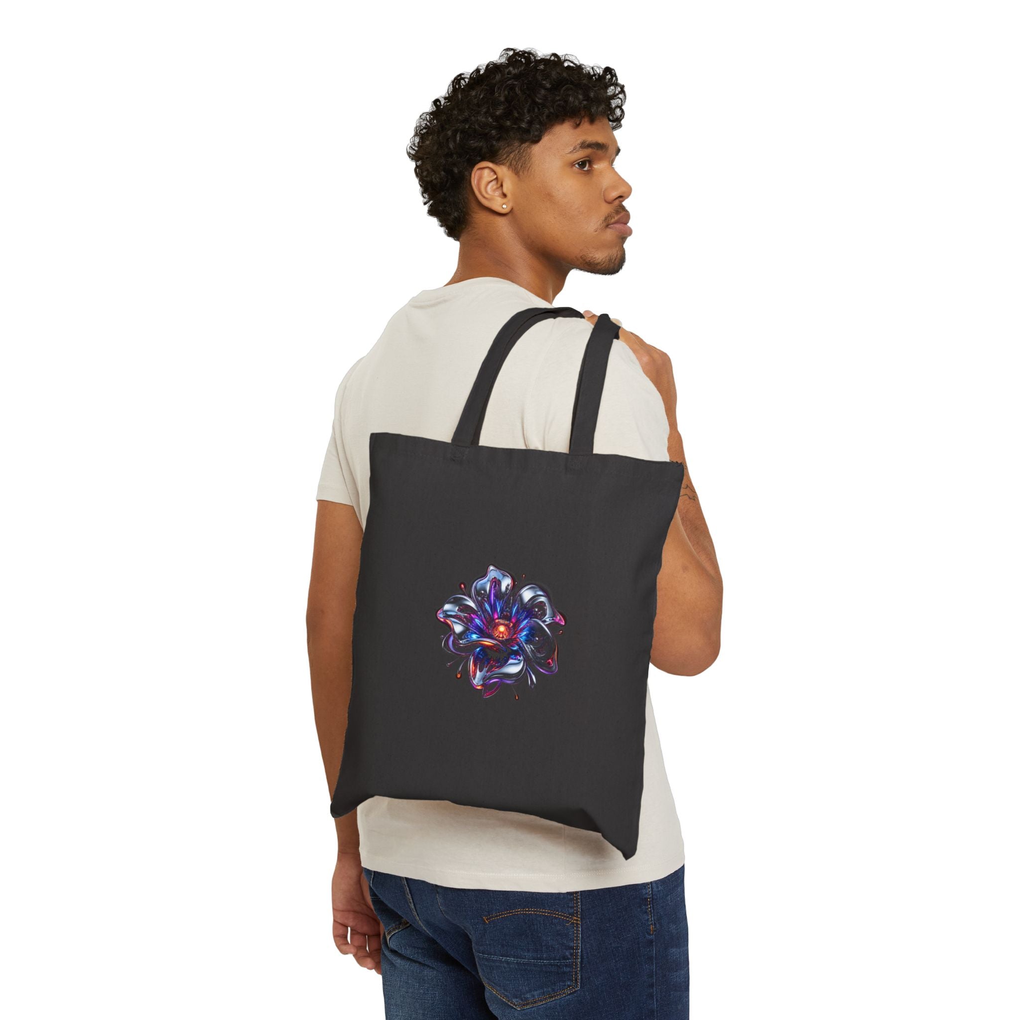 Chrome Bloom Organism KOSVYRE canvas tote detail mockup