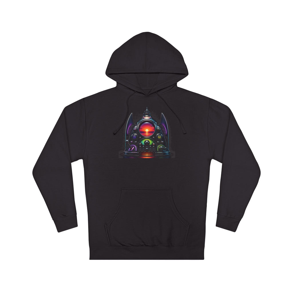 Synthetic Sunset Machine KOSVYRE hoodie product mockup, front view