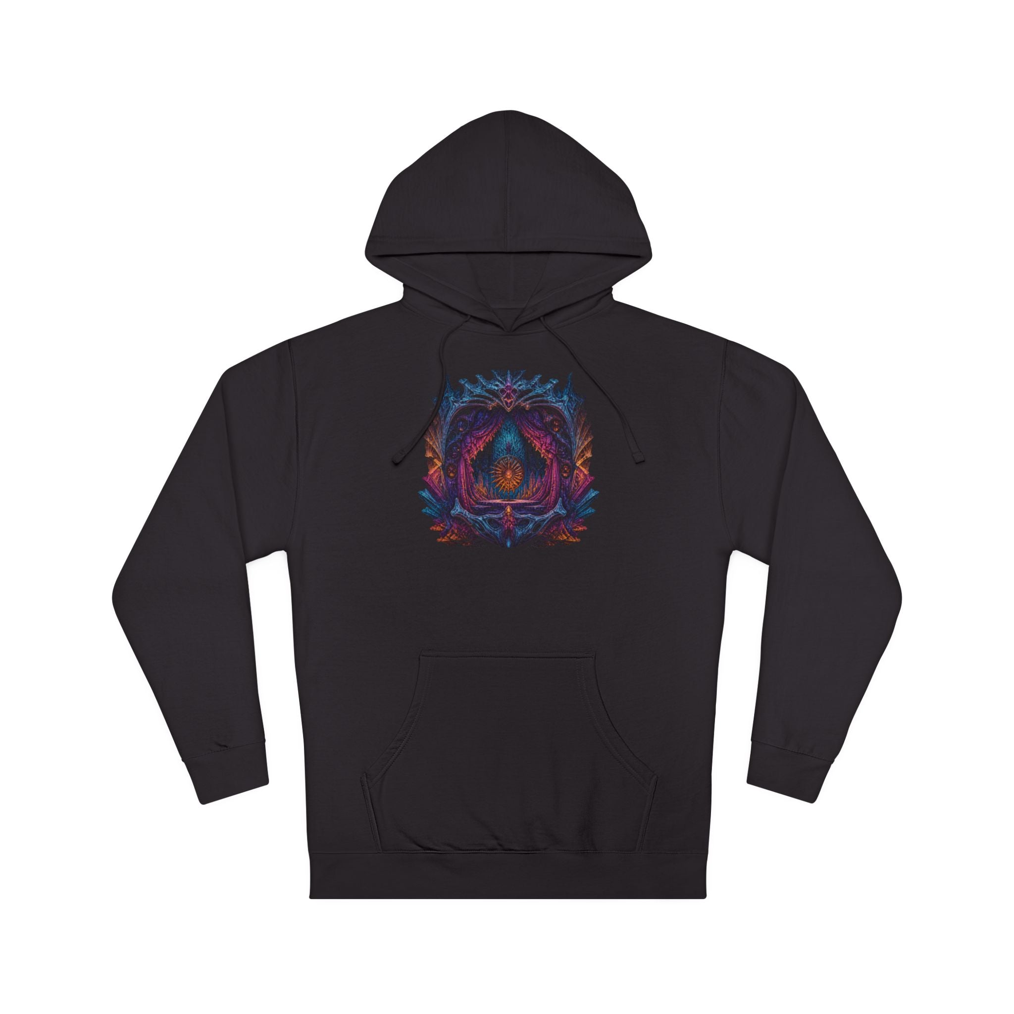 Parallax Fossil Theater KOSVYRE hoodie product mockup, front view