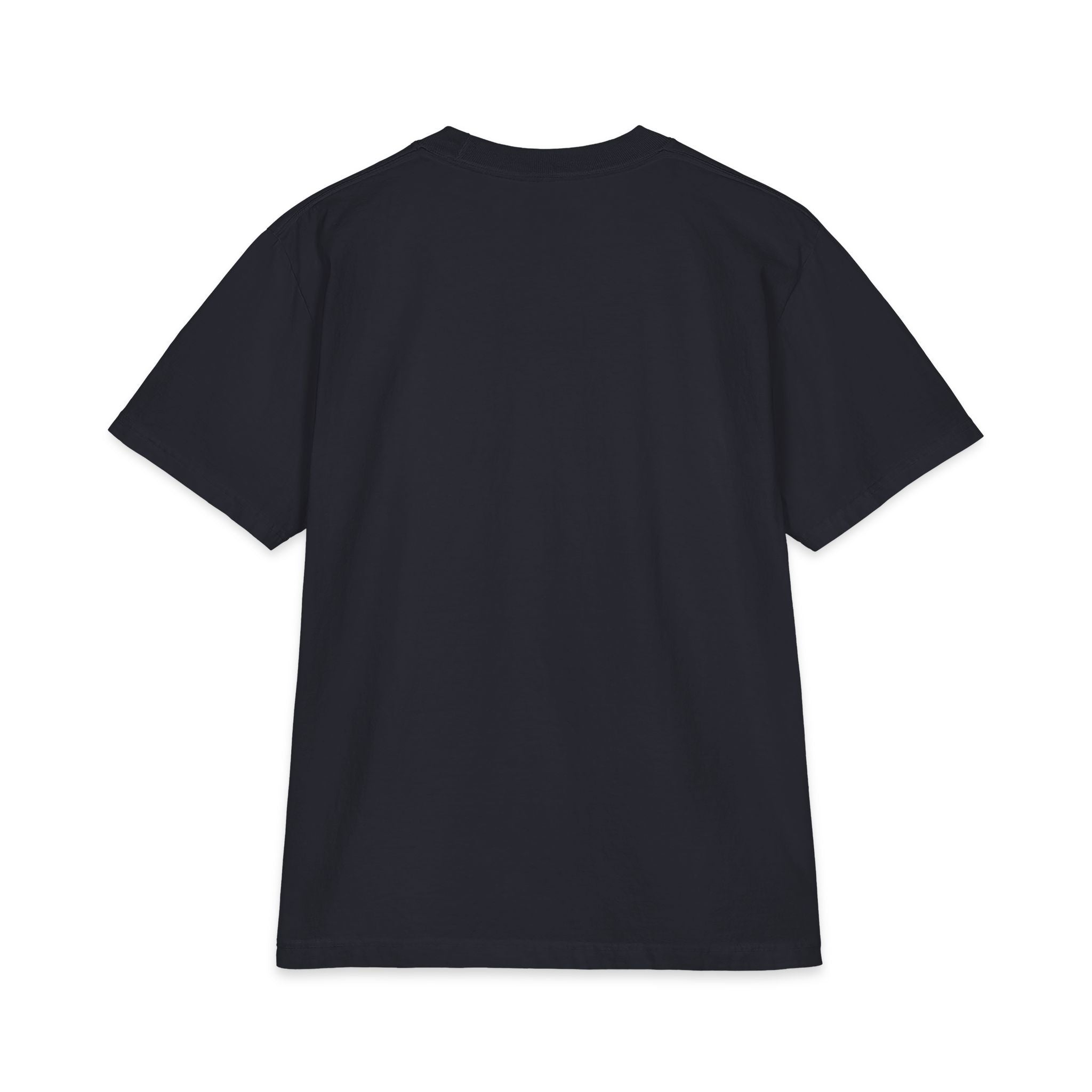 Contraband Emotion Declaration graphic tee by KOSVYRE in Navy, back product view 1