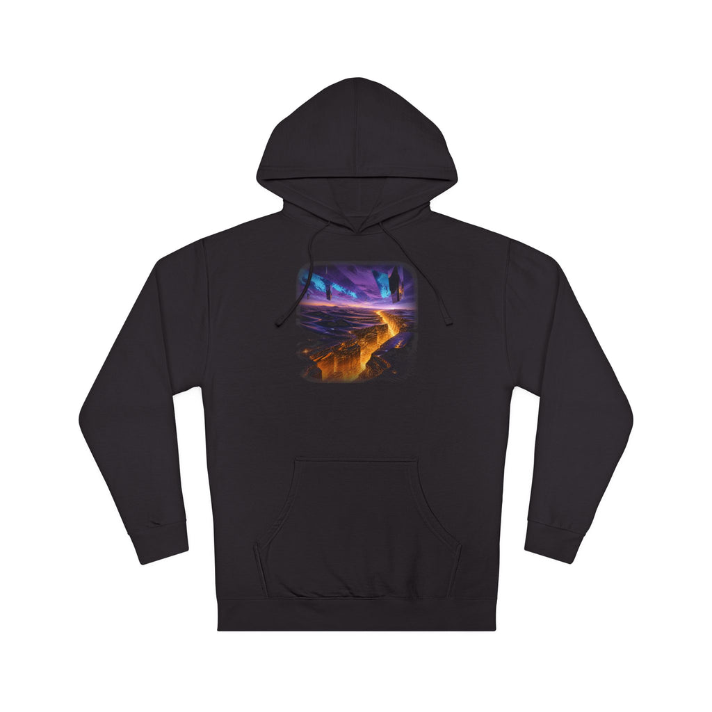 Amber Horizon Fault KOSVYRE hoodie product mockup, front view