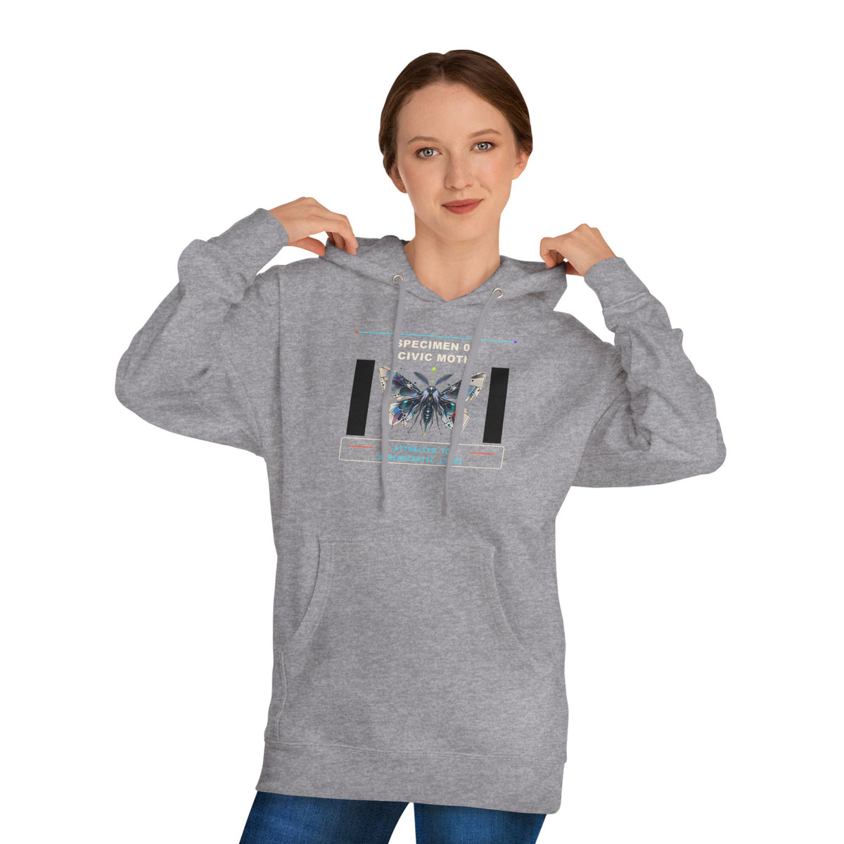Specimen 00: Civic Moth graphic hoodie by KOSVYRE, additional product view 5