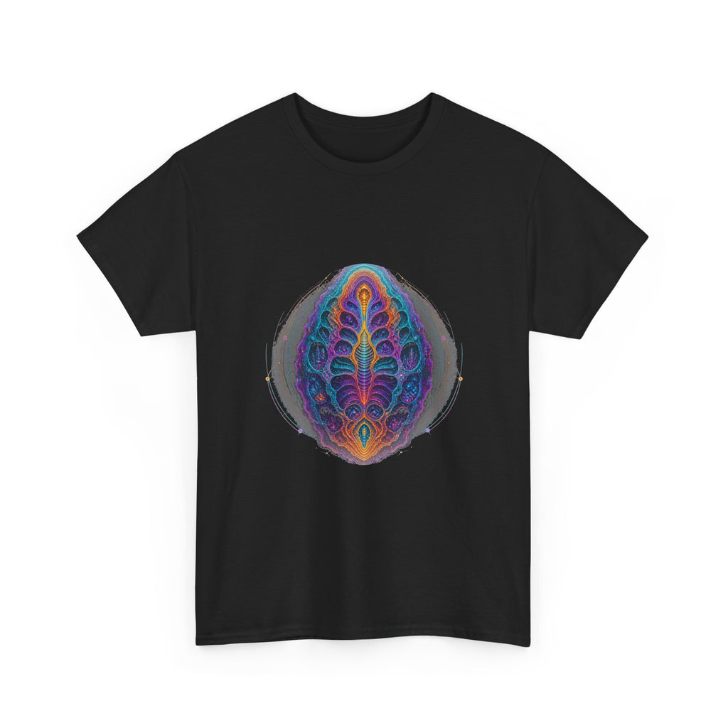 Thermochrome Fossil Atlas KOSVYRE graphic tee product mockup, alternate front view