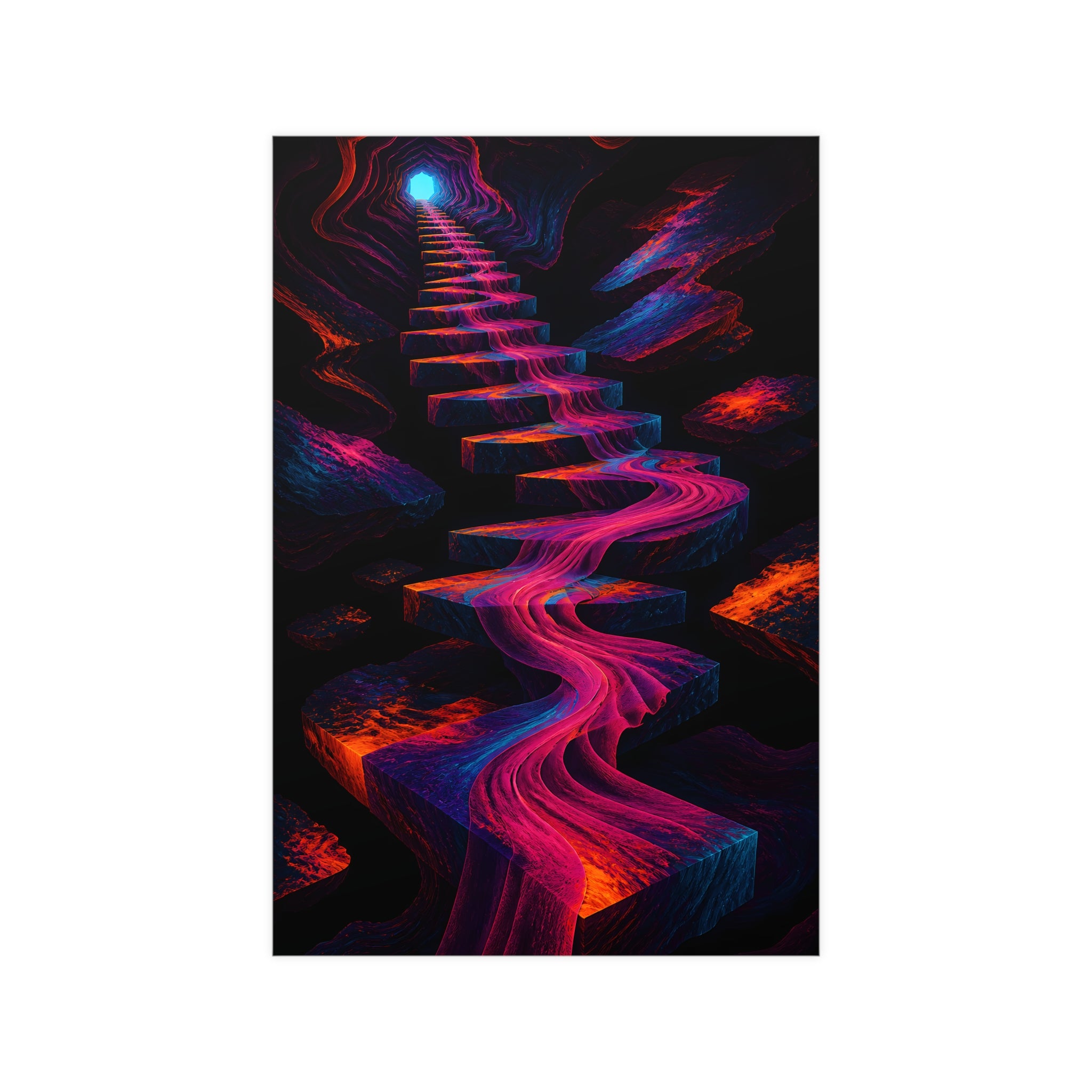 Velvet Signal Stair — Poster