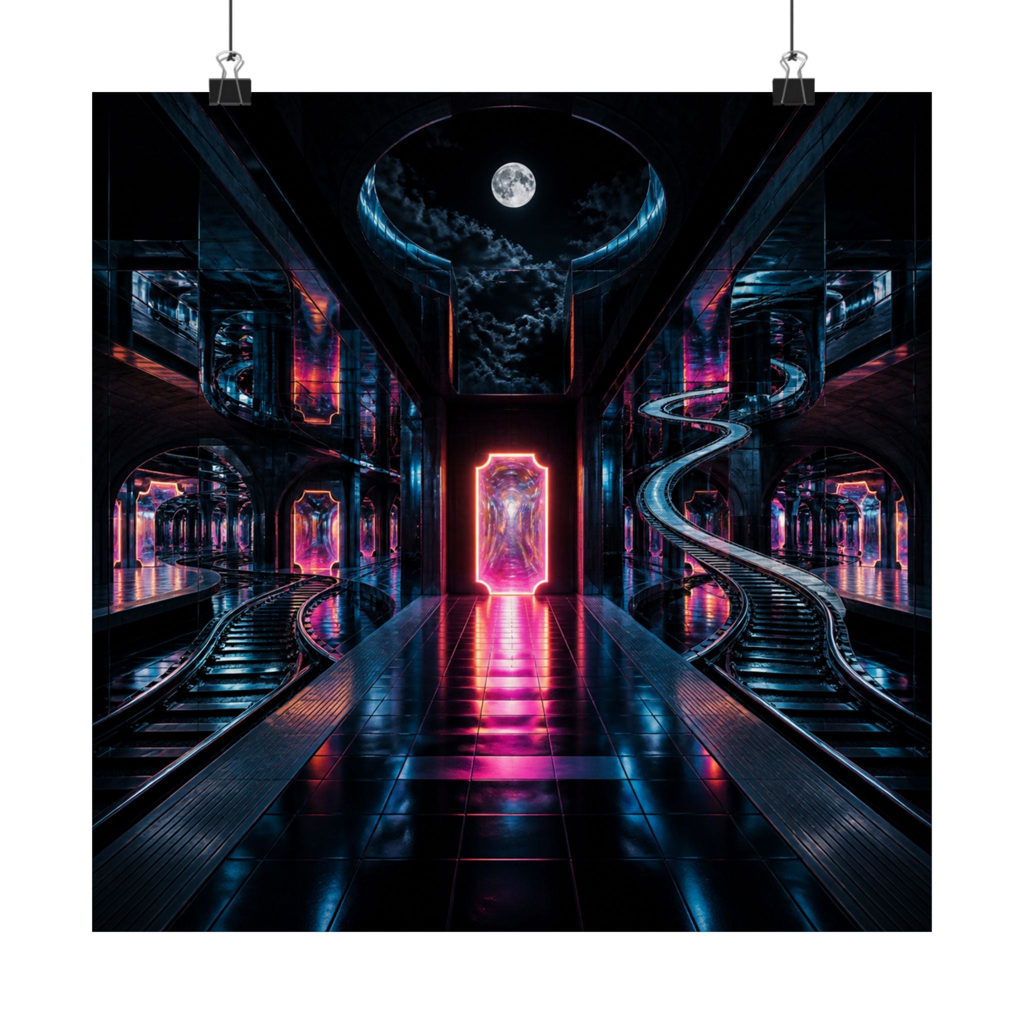 Midnight Transit of Mirrors — Art Print