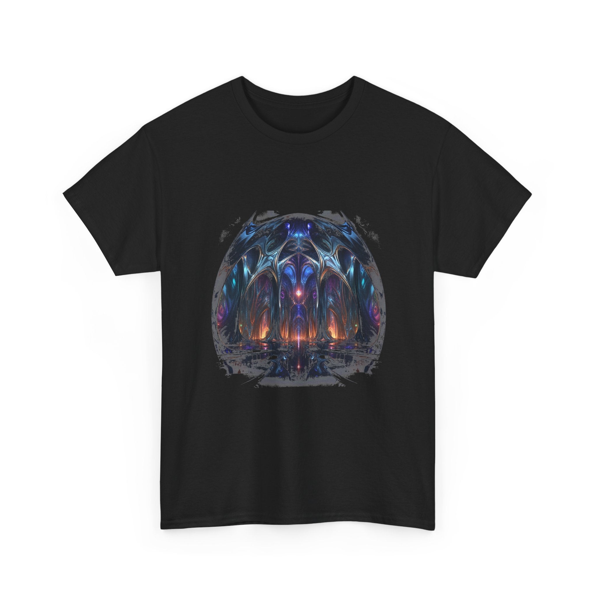 Molten Cathedral KOSVYRE graphic tee detail mockup