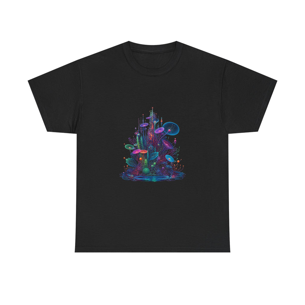 Antenna Reef KOSVYRE graphic tee product mockup, front view