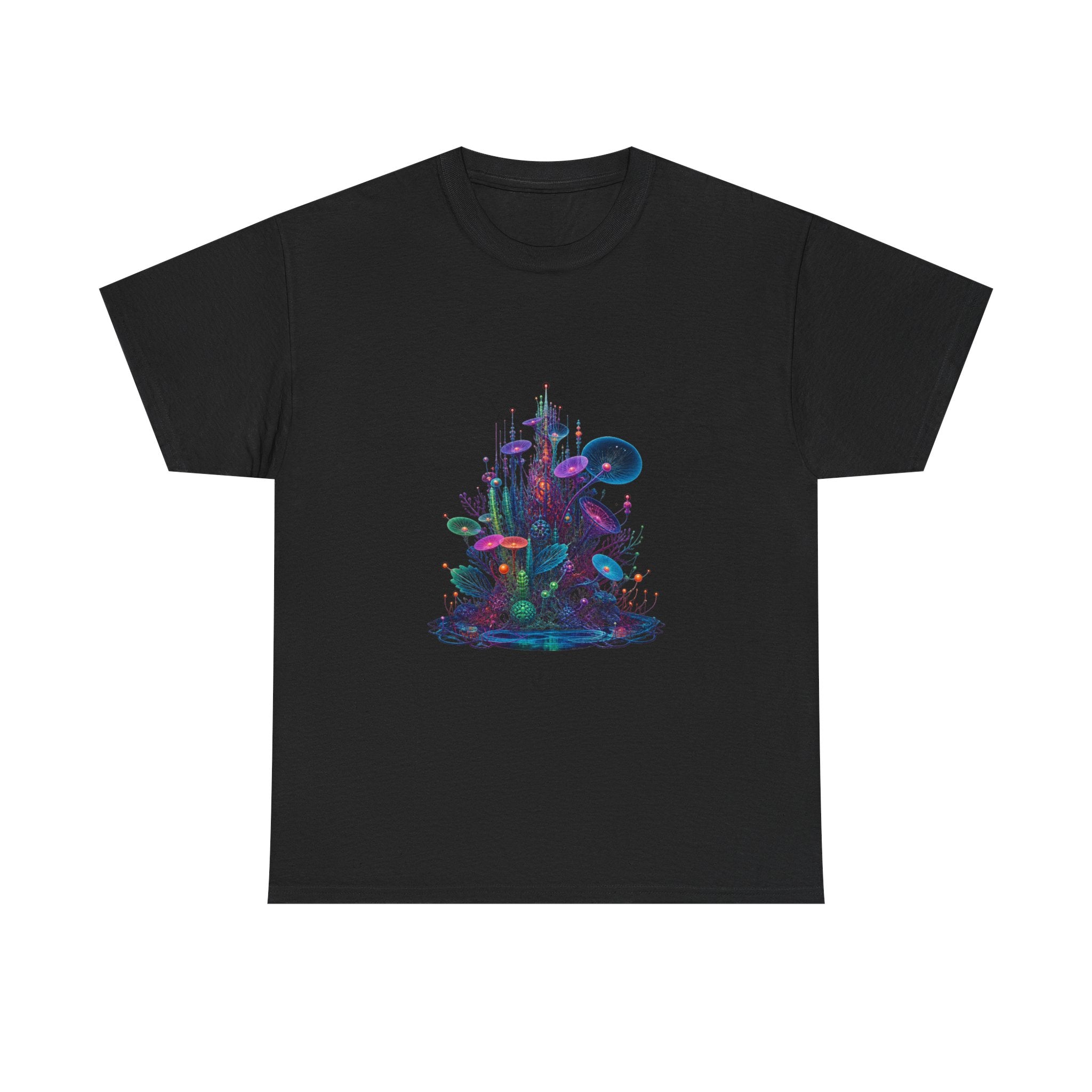 Antenna Reef KOSVYRE graphic tee product mockup, front view