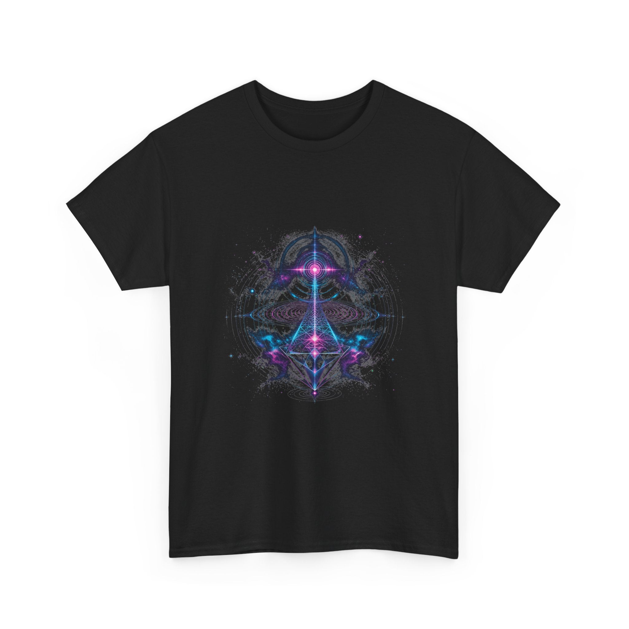 Chromatic Echo Field KOSVYRE graphic tee detail mockup