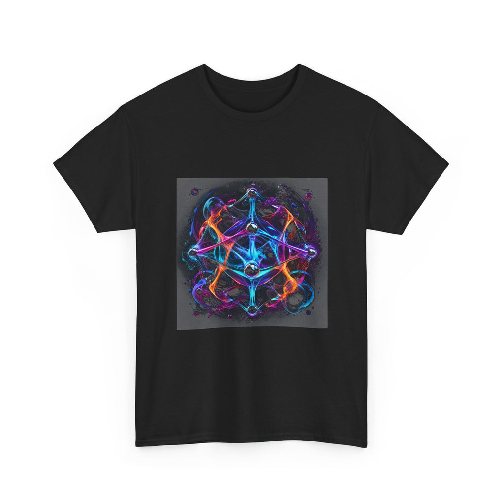 Luminous Topology KOSVYRE graphic tee product mockup, alternate view