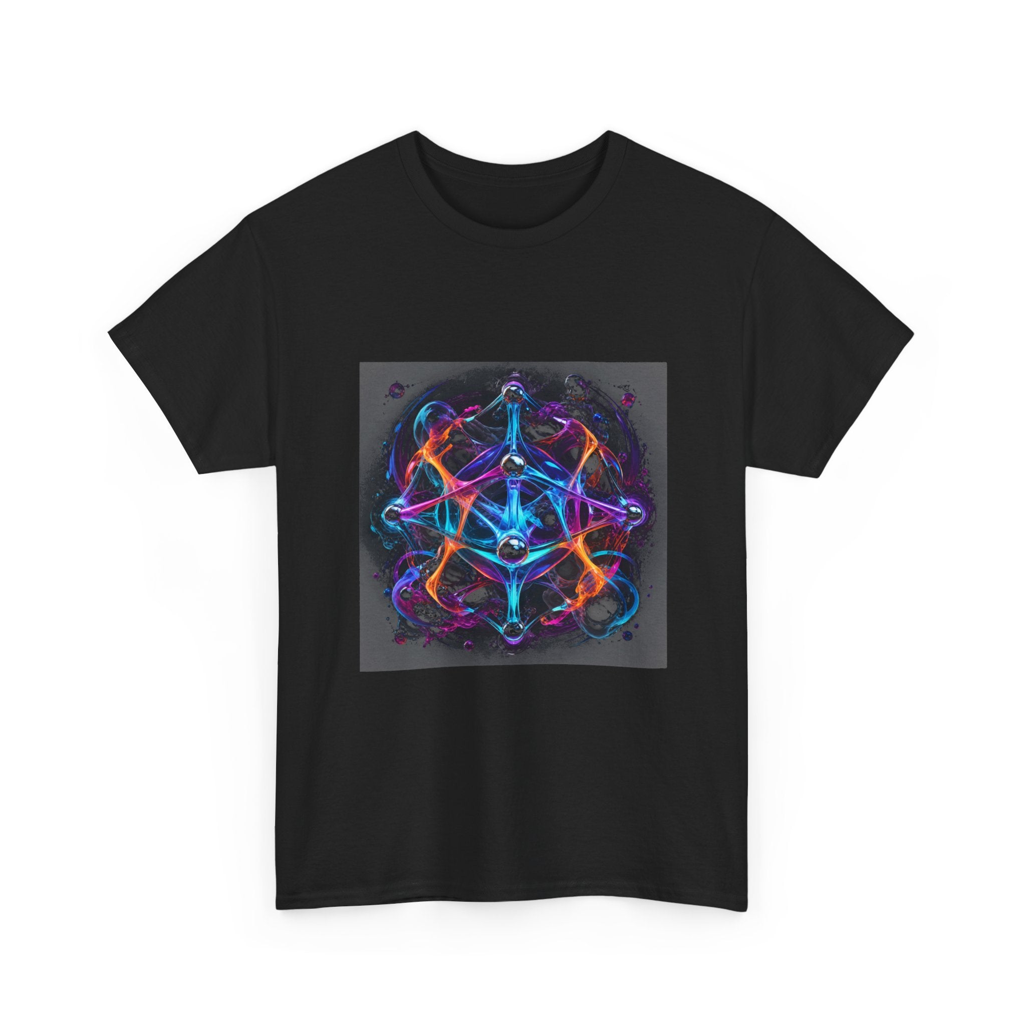 Luminous Topology KOSVYRE graphic tee product mockup, alternate view