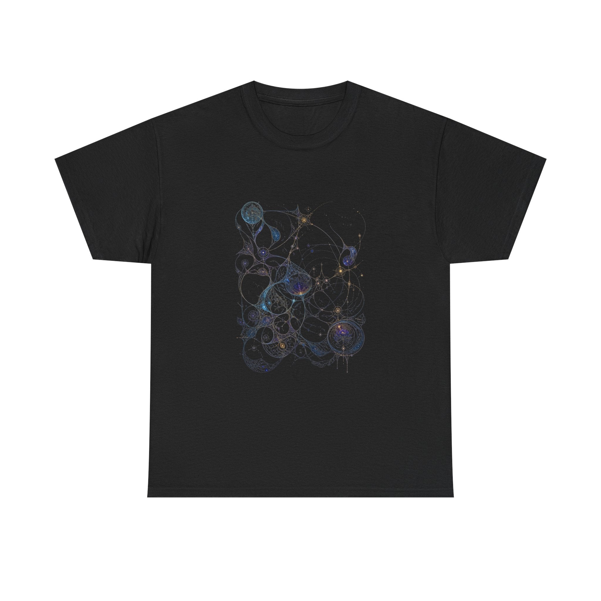 Astral Ink Lattice KOSVYRE graphic tee product mockup, front view