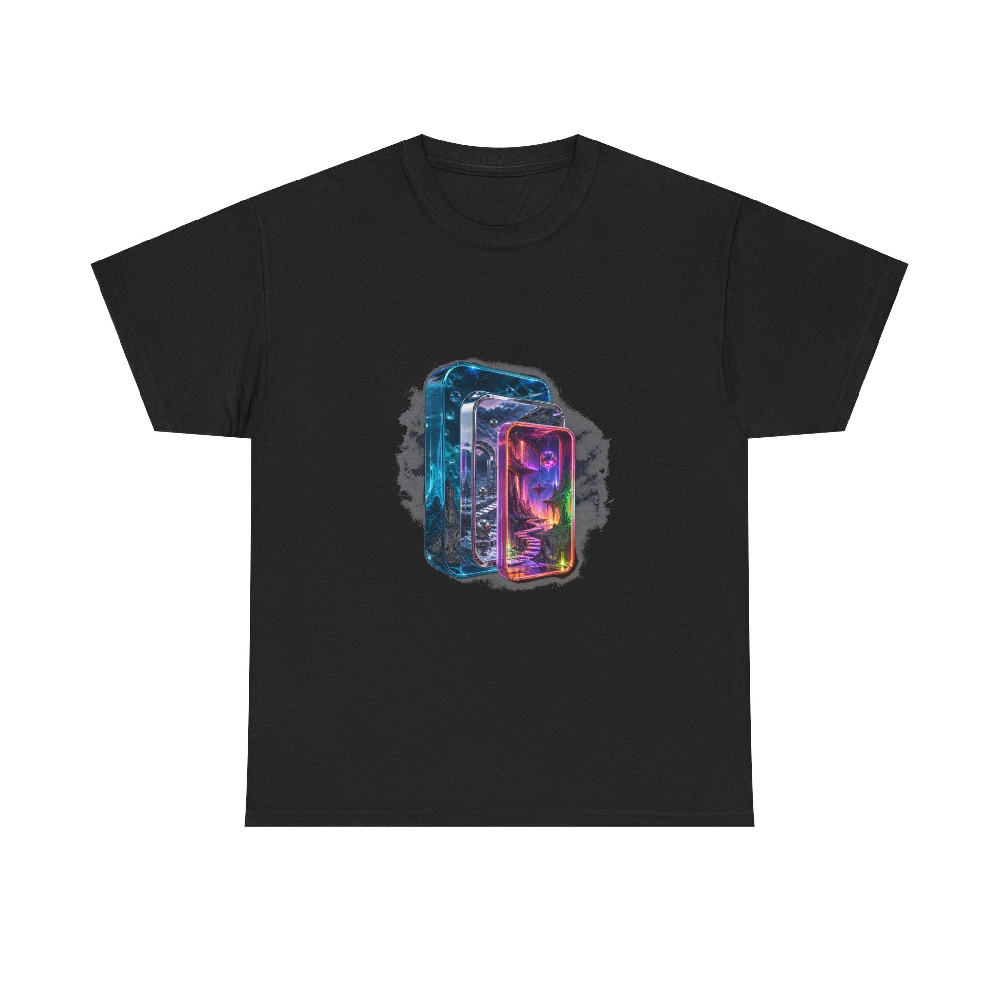 Portal Within Portal KOSVYRE graphic tee product mockup, front view