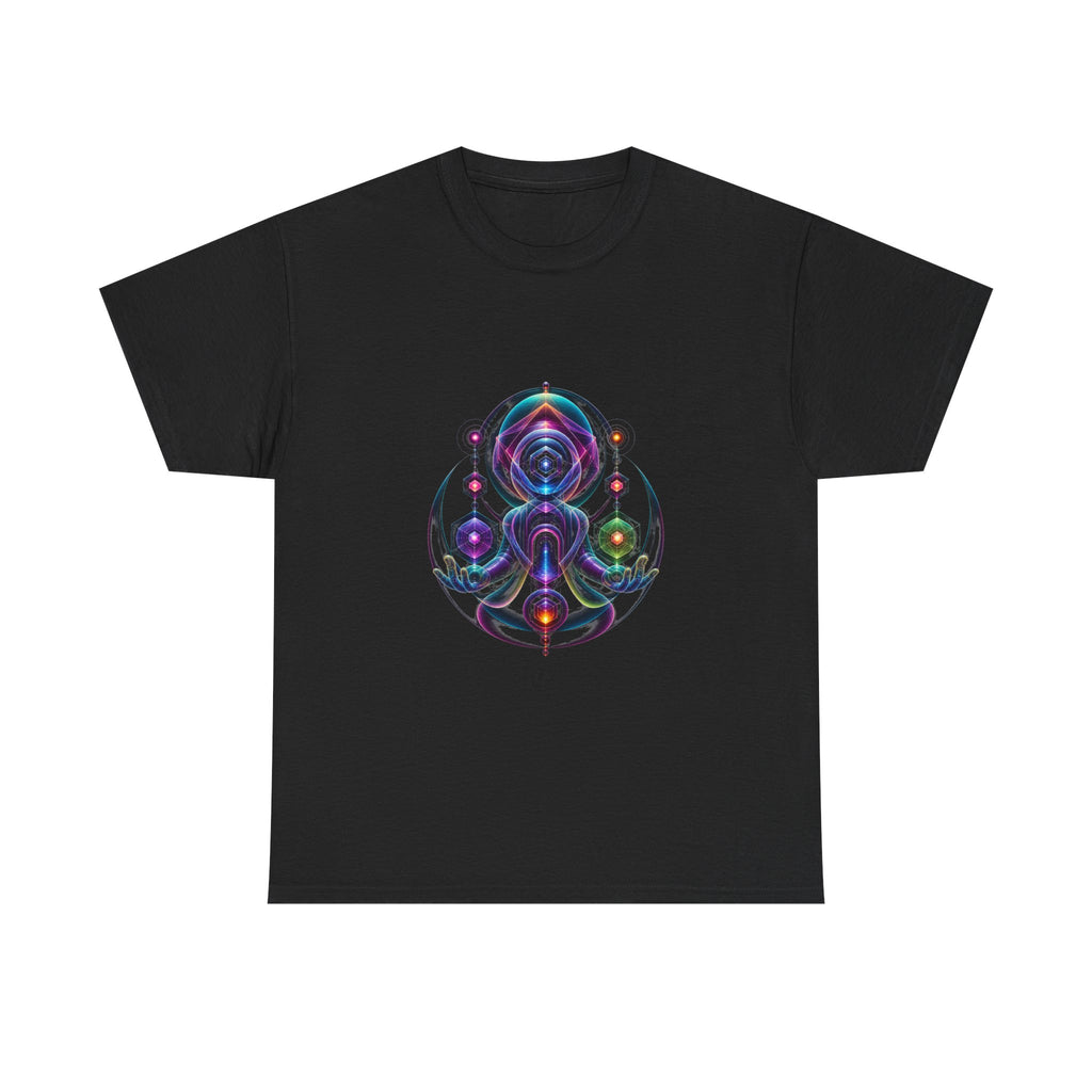 Oracle of Soft Geometry KOSVYRE graphic tee product mockup, front view