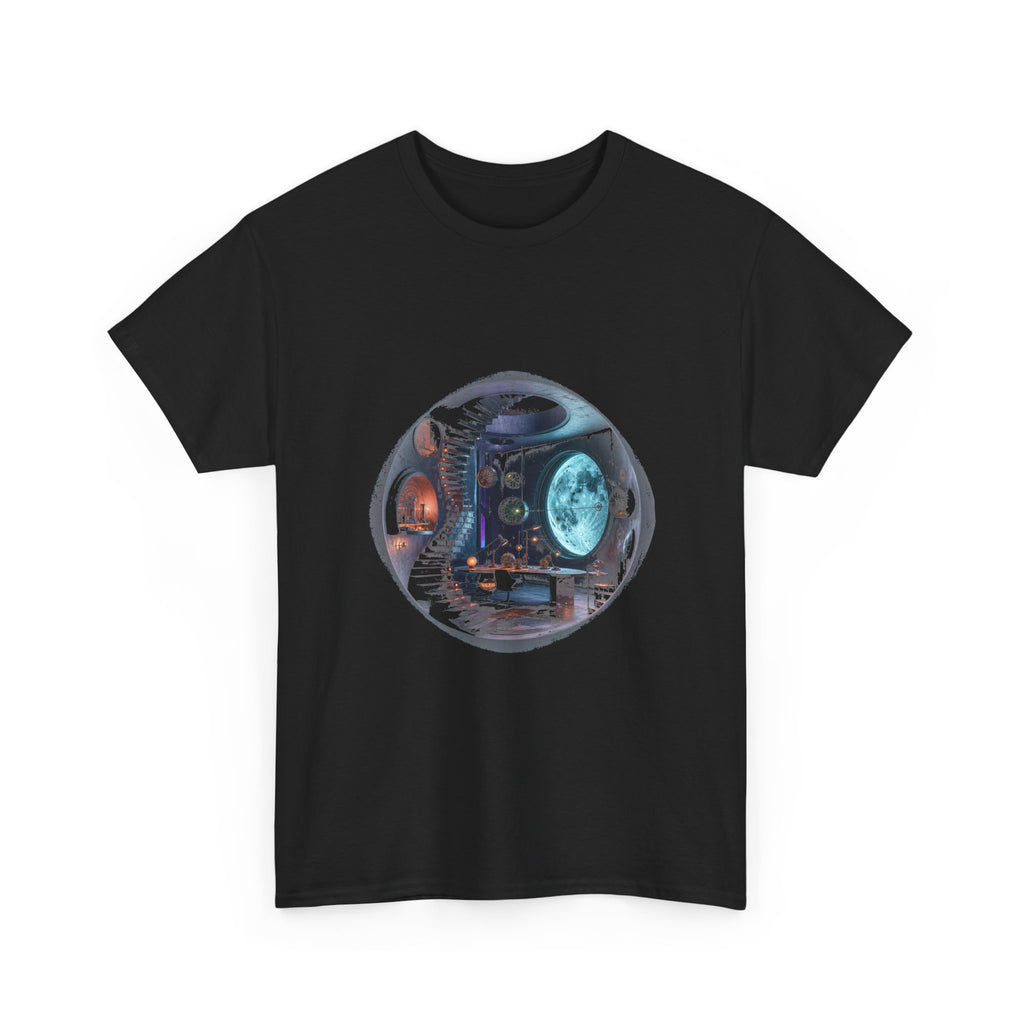 Analog Moon Bureau KOSVYRE graphic tee product mockup, detail view
