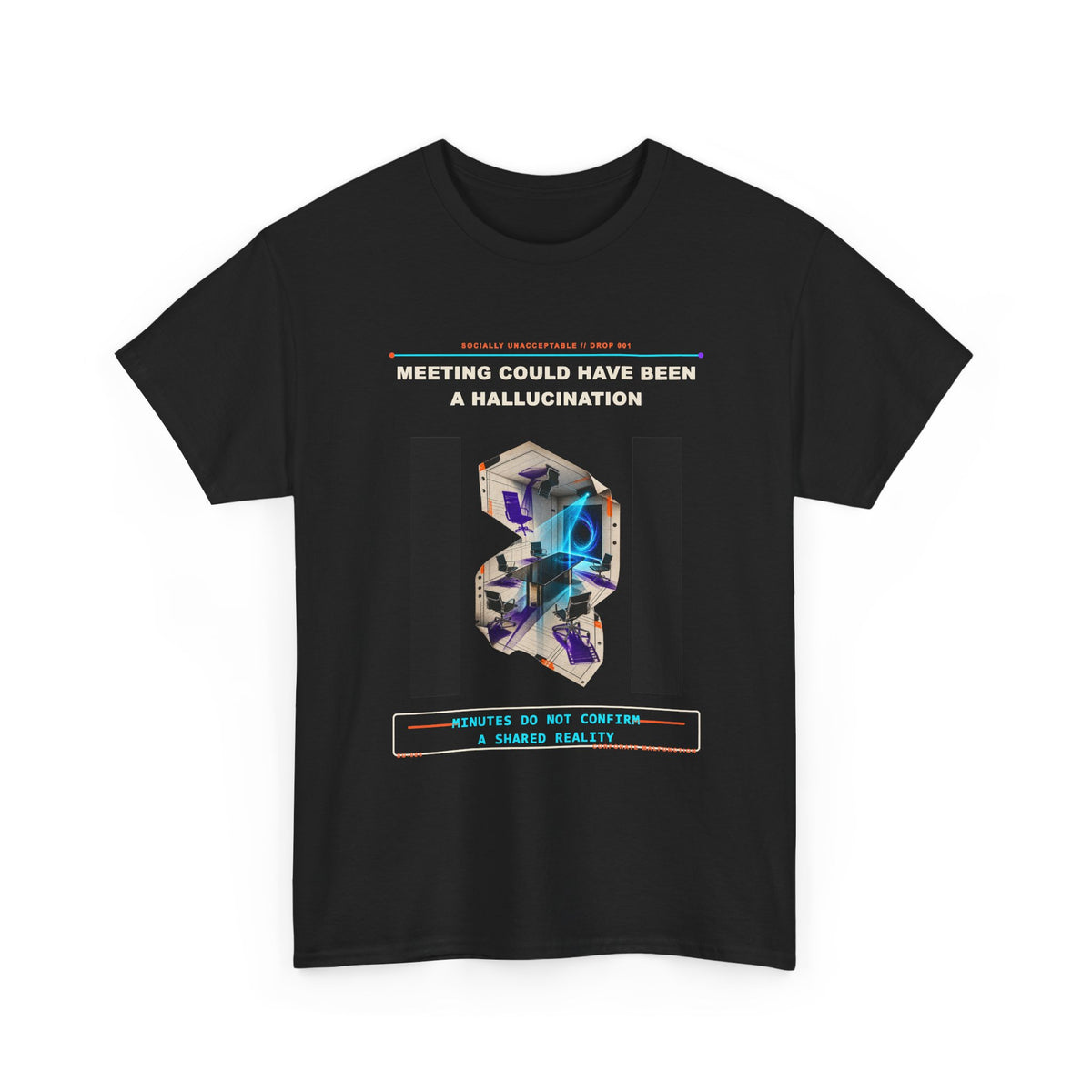 Meeting Could Have Been a Hallucination graphic tee by KOSVYRE, additional product view 2