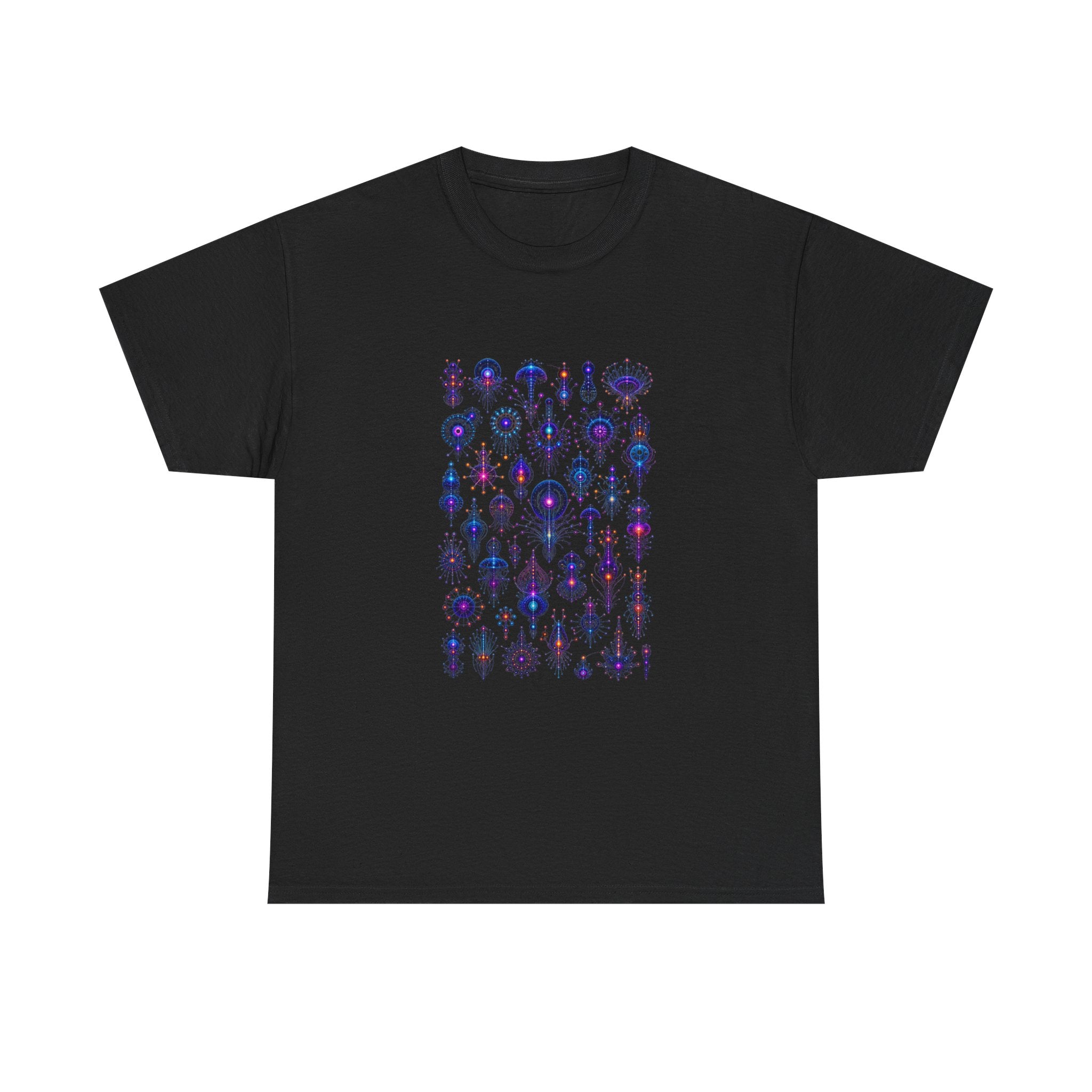 Deep Signal Menagerie KOSVYRE graphic tee product mockup, front view