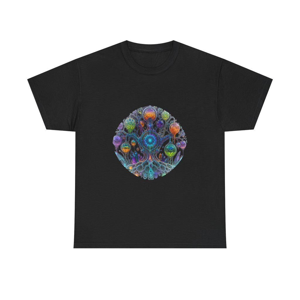 Prism Orchard KOSVYRE graphic tee product mockup, front view