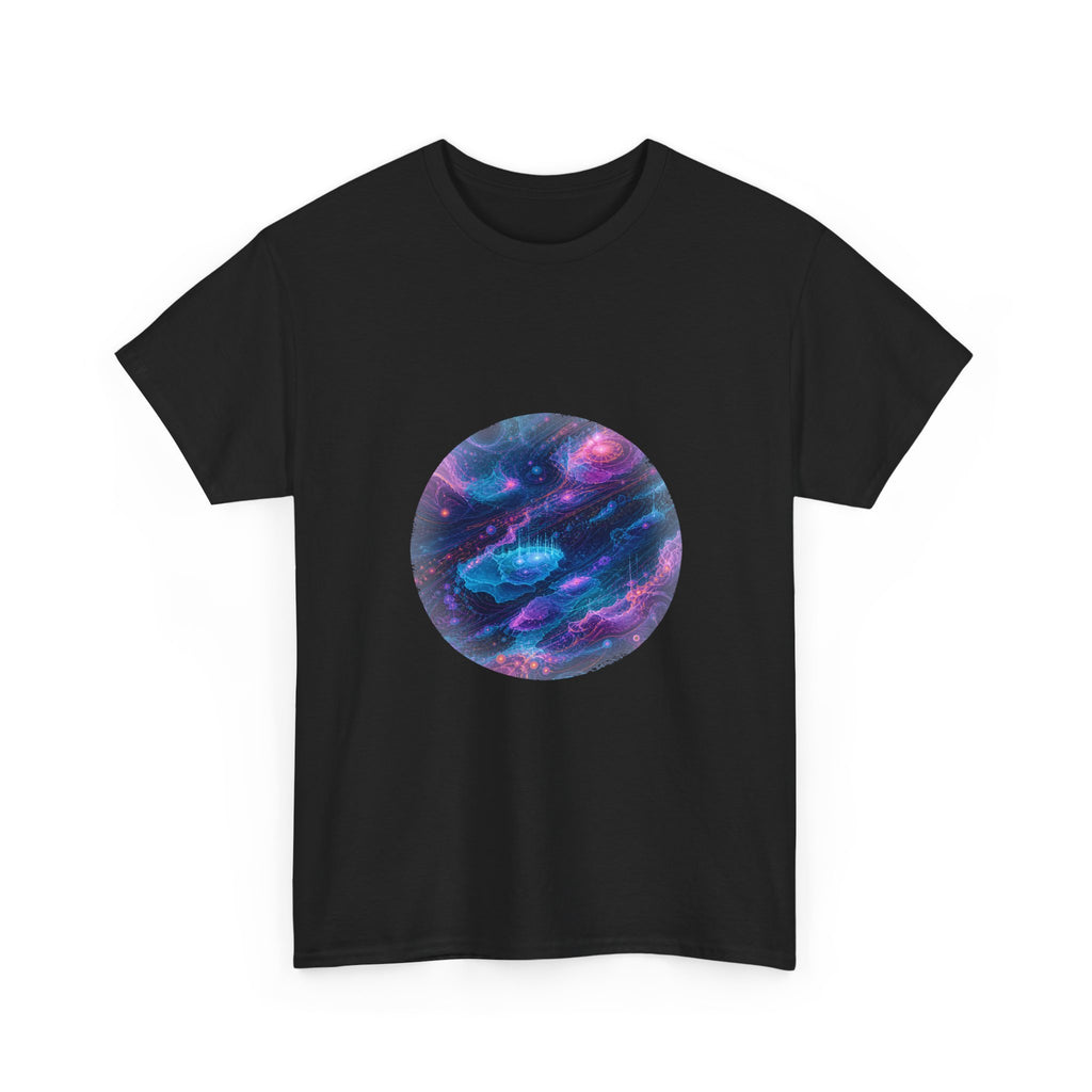 Abyssal Coordinate Bloom KOSVYRE graphic tee product mockup, alternate front view