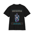 Please Stop Making Eye Contact With My Future graphic tee by KOSVYRE in Black, front artwork view