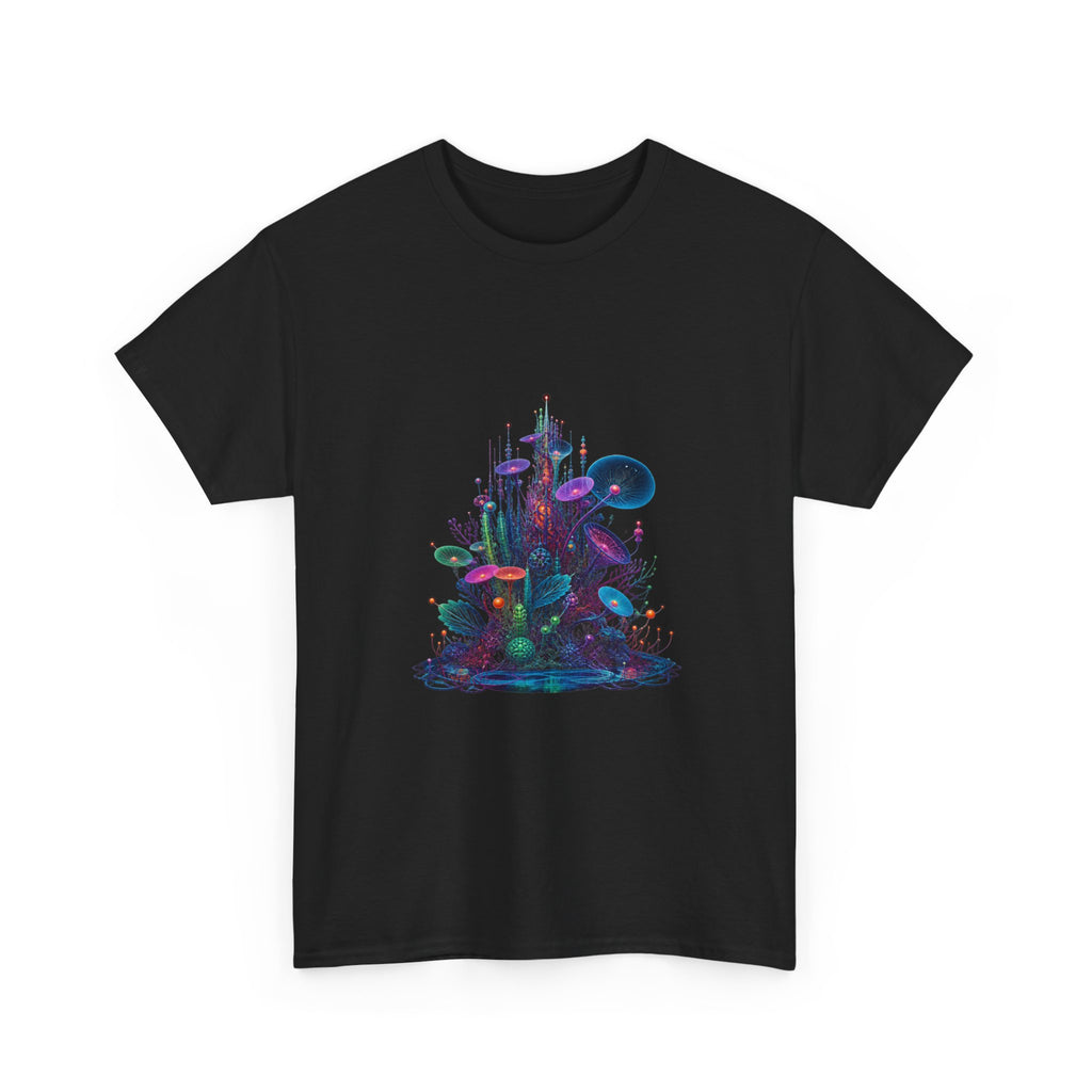 Antenna Reef KOSVYRE graphic tee product mockup, alternate front view