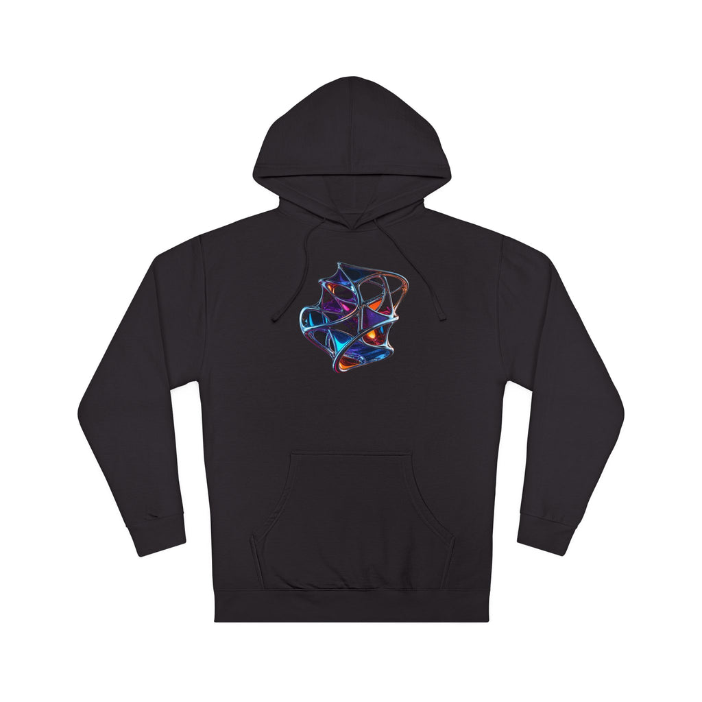 Chrome Lattice Vessel KOSVYRE hoodie product mockup, front view