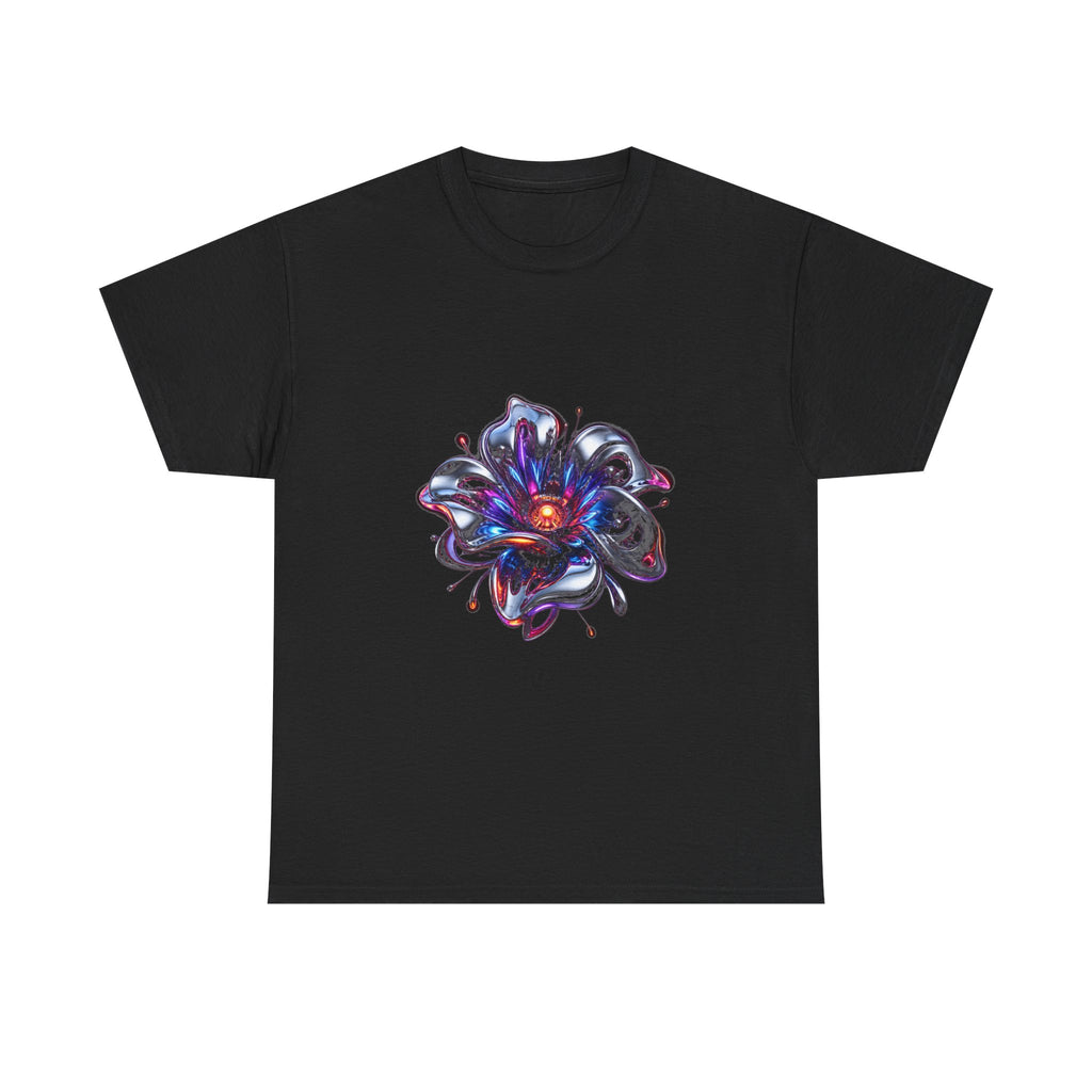Chrome Bloom Organism KOSVYRE graphic tee product mockup, front view