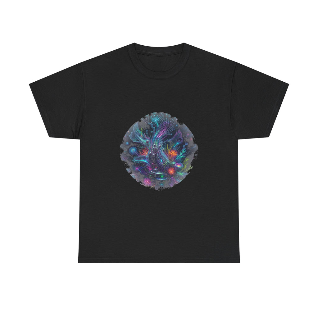 Ghost Circuit Reef KOSVYRE graphic tee product mockup, front view